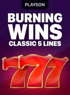 Burning Wins: classic 5 lines, slot da Playson na 1win