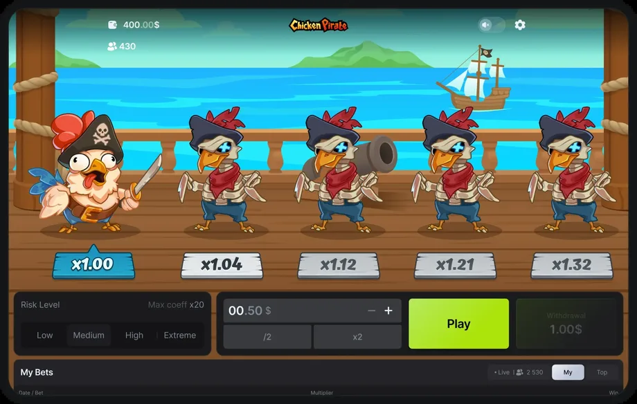 Captura do jogo Chicken Pirate