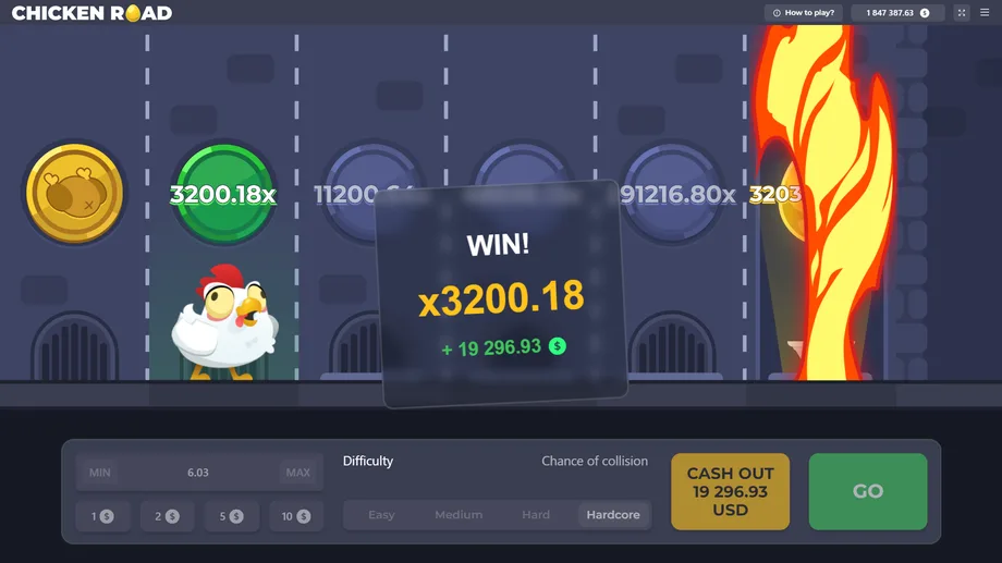 Captura do jogo Chicken Road