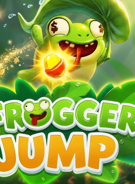 Capa de Frogger Jump, jogo crash disponível na 1win Brasil