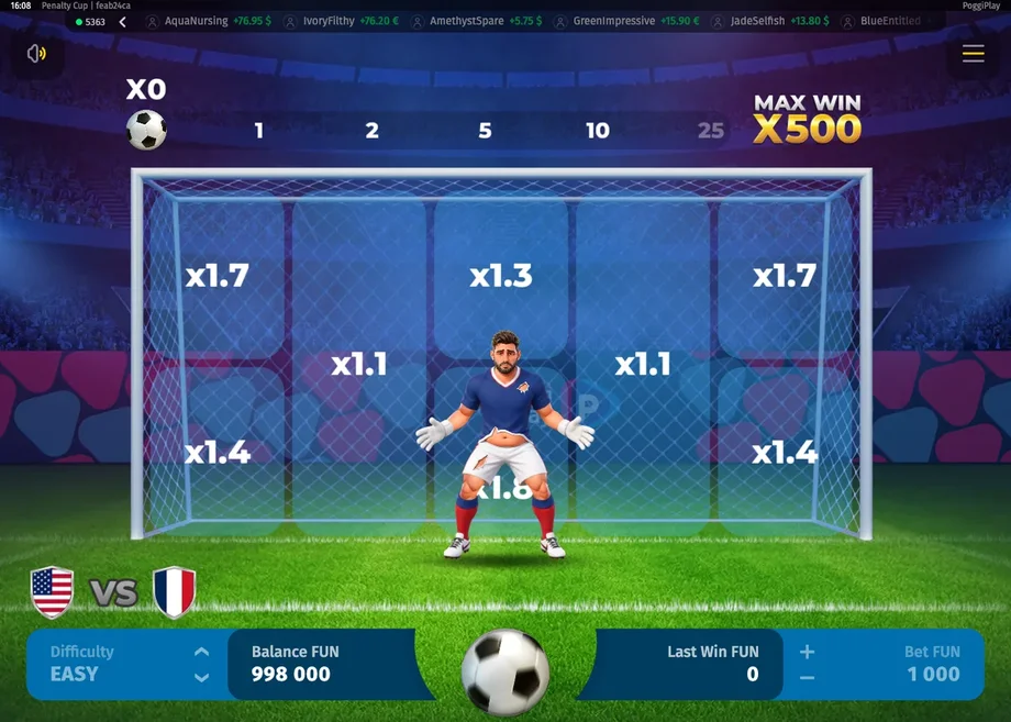 Captura do jogo Penalty Cup