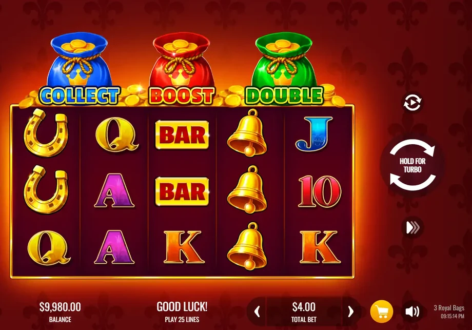Captura do jogo 3 Royal Bags