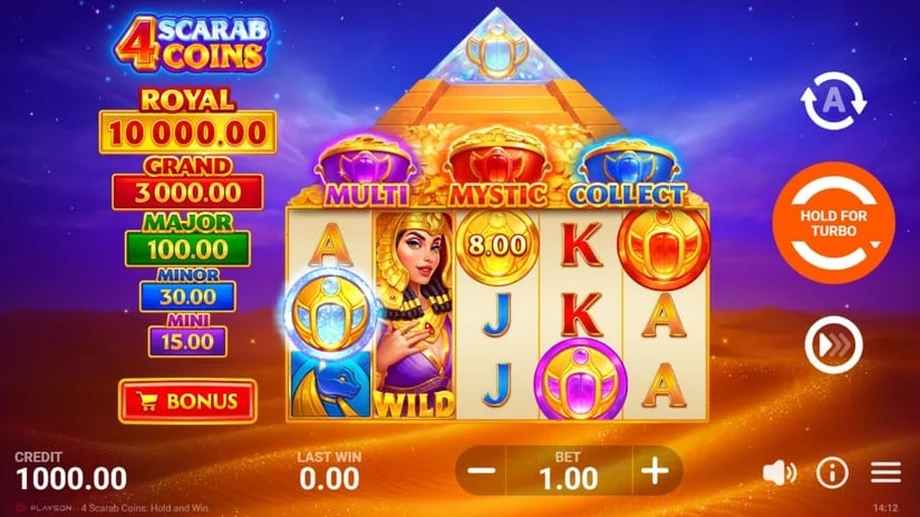 Captura do jogo 4 Scarab Coins: Hold and Win