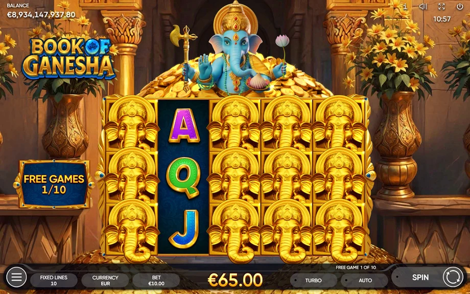 Captura do jogo Book of Ganesha