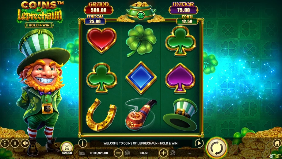 Captura do jogo Coins of Leprechaun Hold & Win