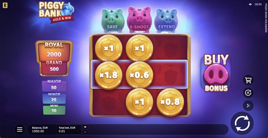 Captura do jogo Piggy Bank Hold&Win