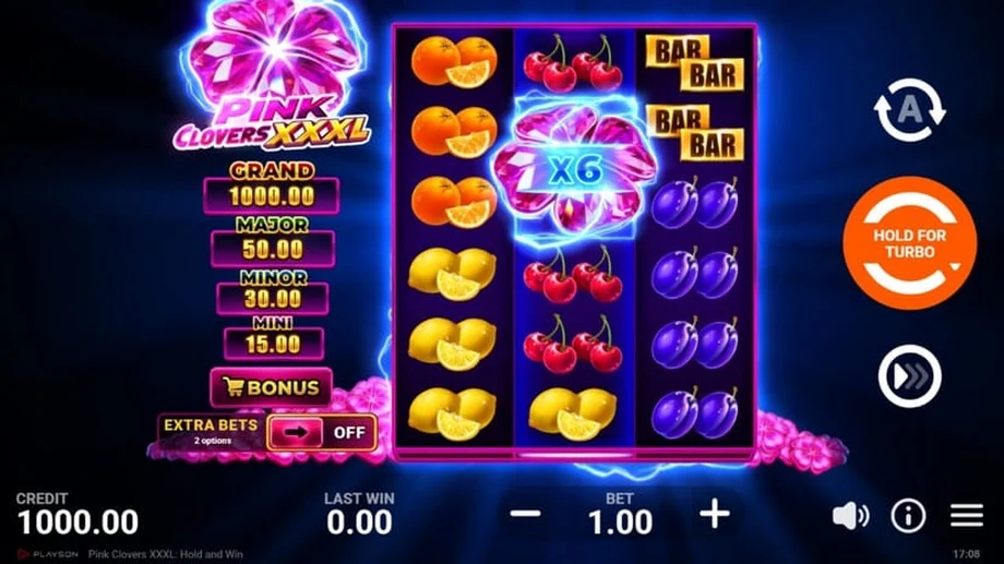 Captura do jogo Pink Clovers XXXL: Hold and Win