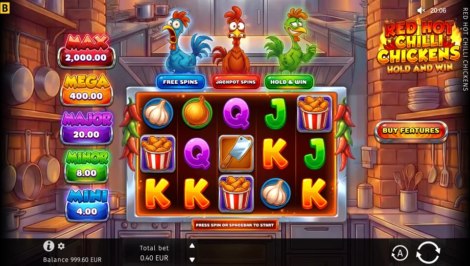 Captura do jogo Red Hot Chilli Chickens
