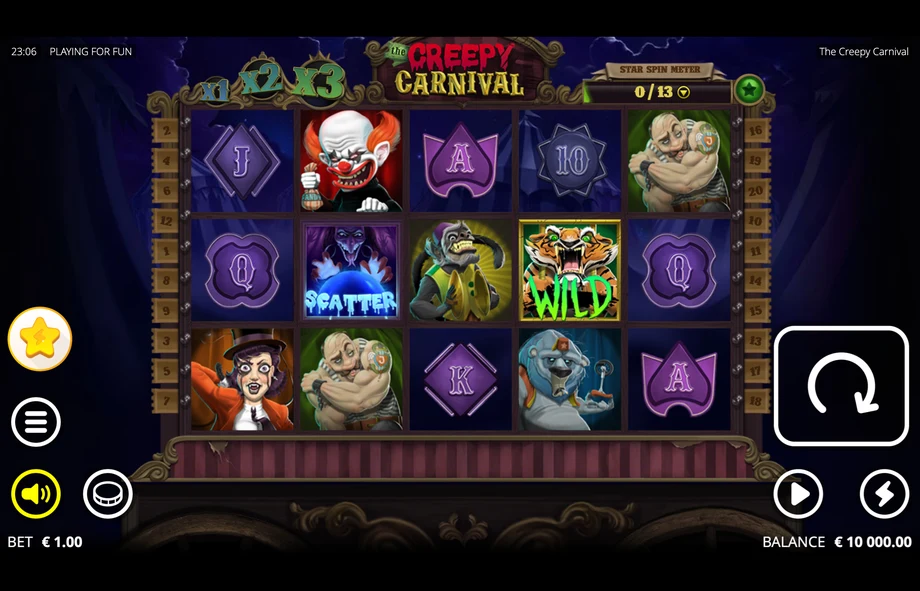 Captura do jogo The Creepy Carnival