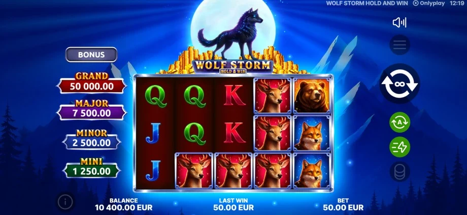 Captura do jogo Wolf Storm: Hold & Win