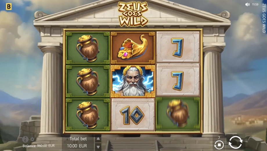 Captura do jogo Zeus Goes Wild